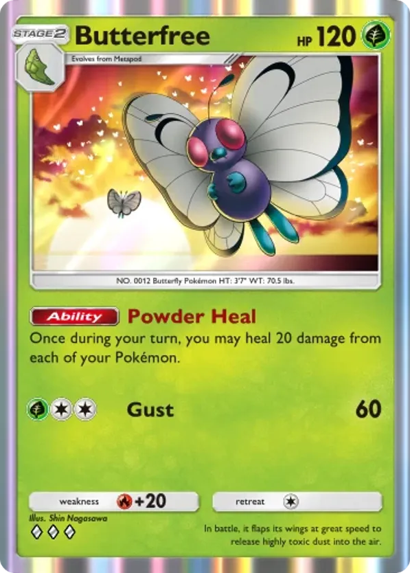 Butterfree card front