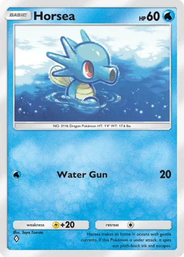 Horsea card front
