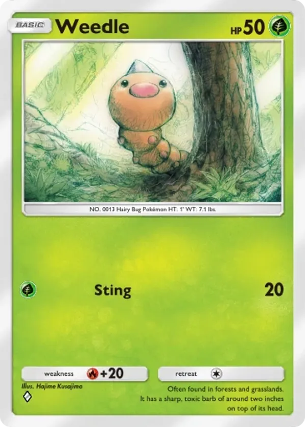 Weedle card front