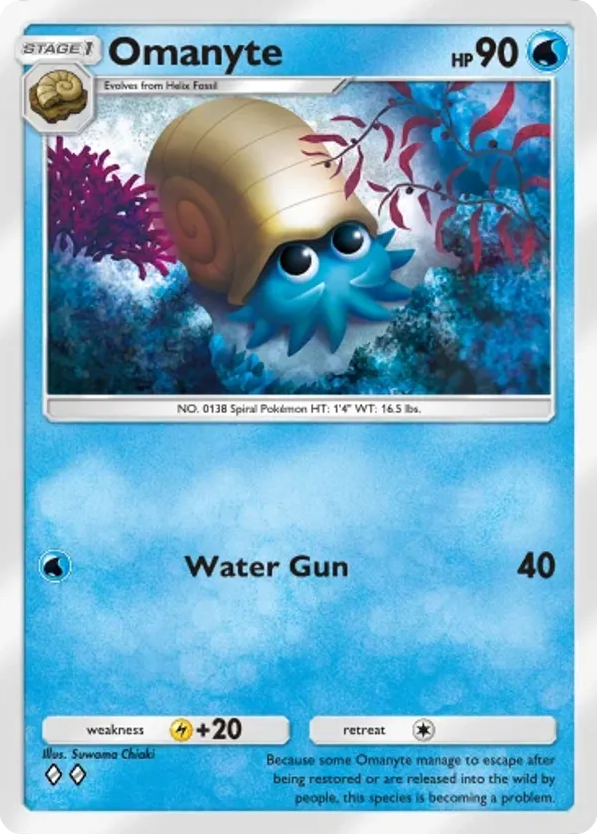 Omanyte card front