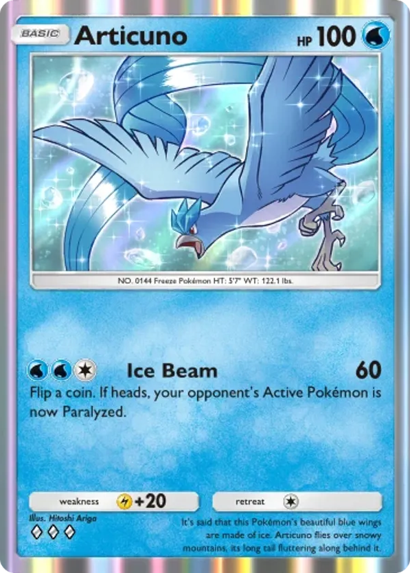 Articuno card front