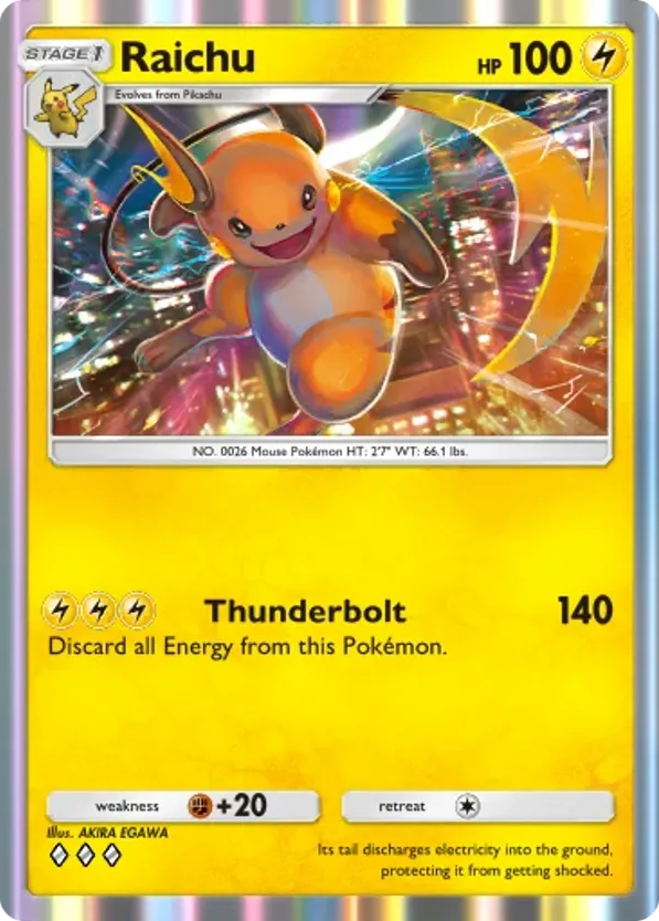 Raichu card front
