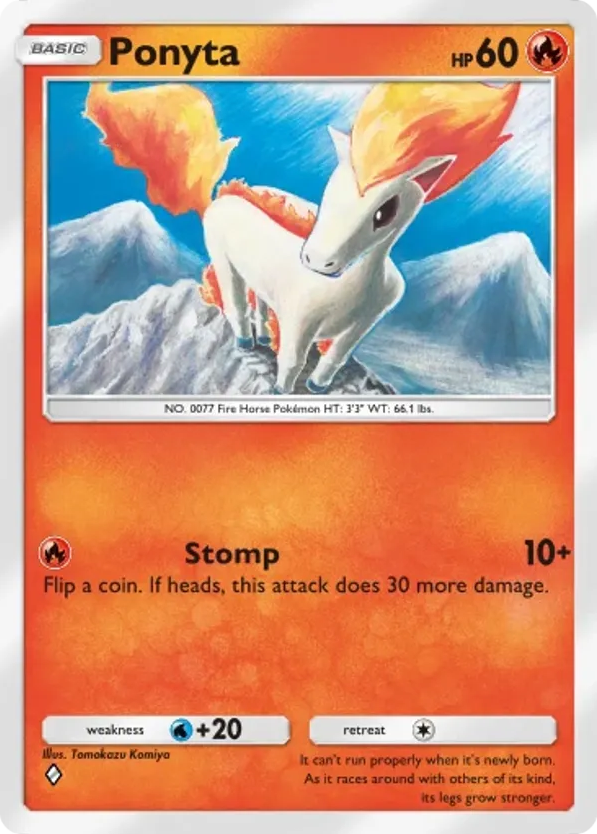 Ponyta card front