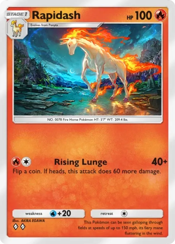 Rapidash card front