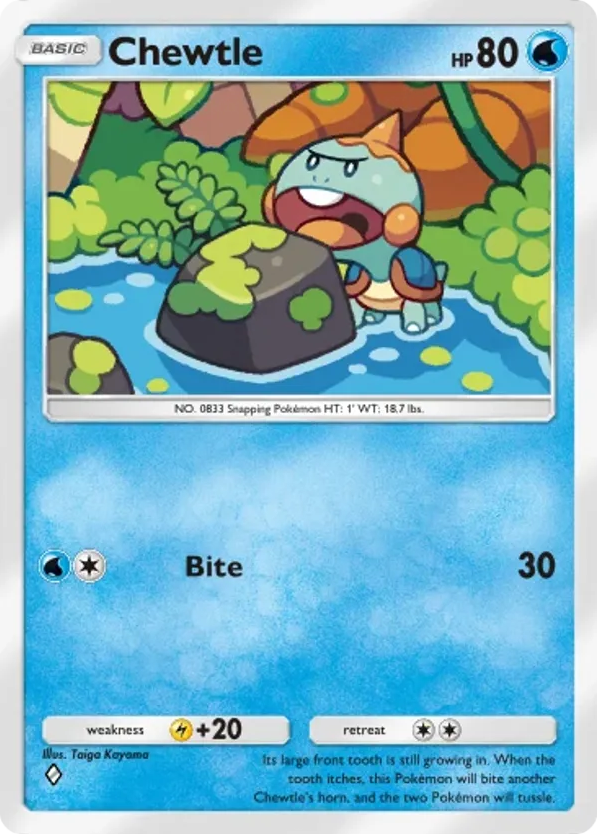 Chewtle card front