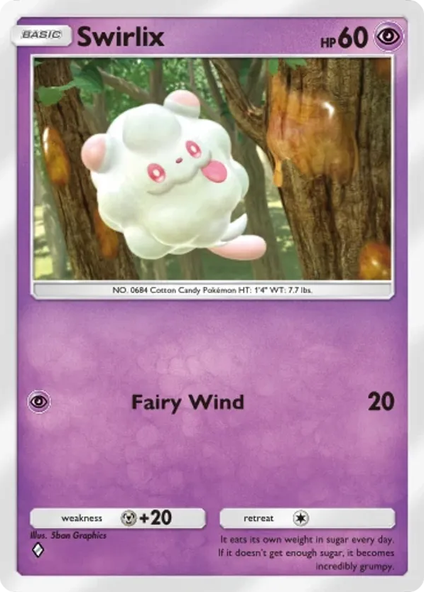 Swirlix card front