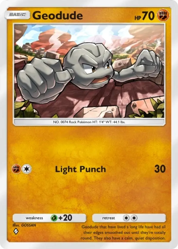 Geodude card front
