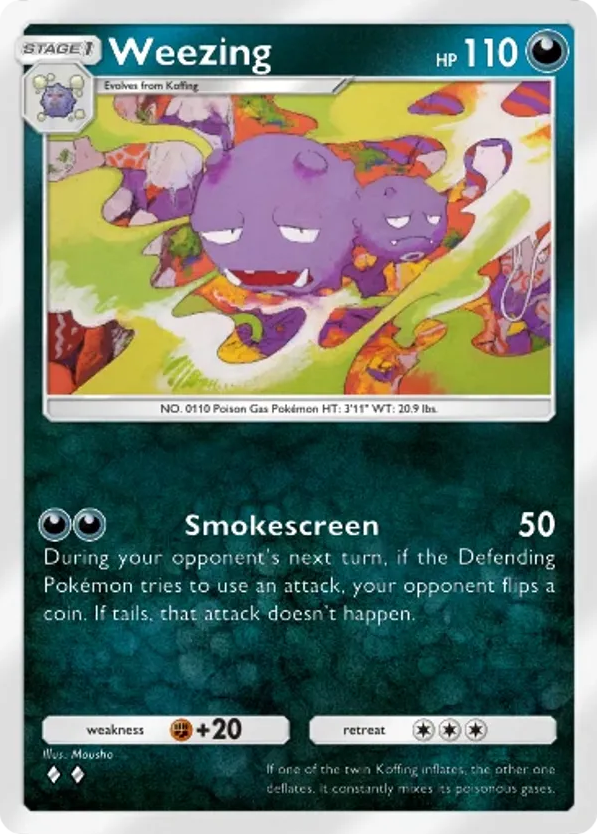 Weezing card front