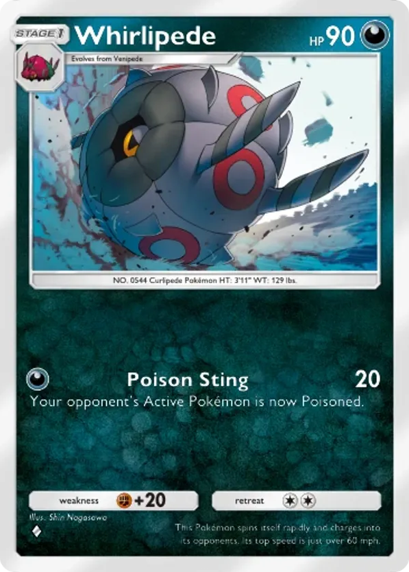 Whirlipede card front