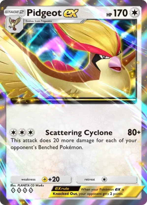 Pidgeot ex card front