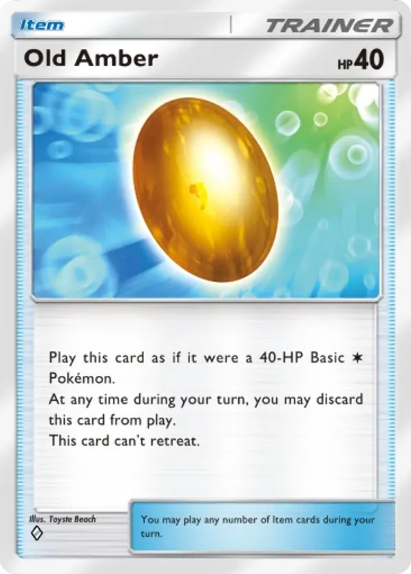 Old Amber card front