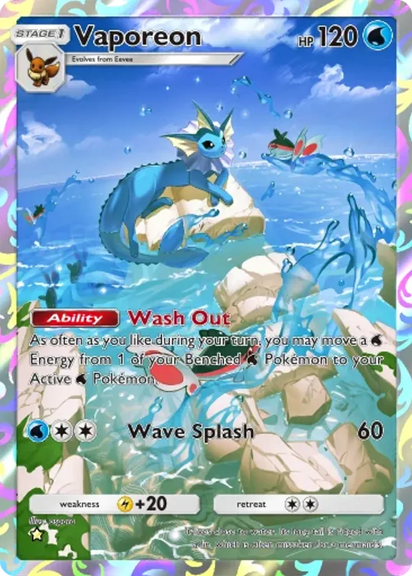 Vaporeon card front