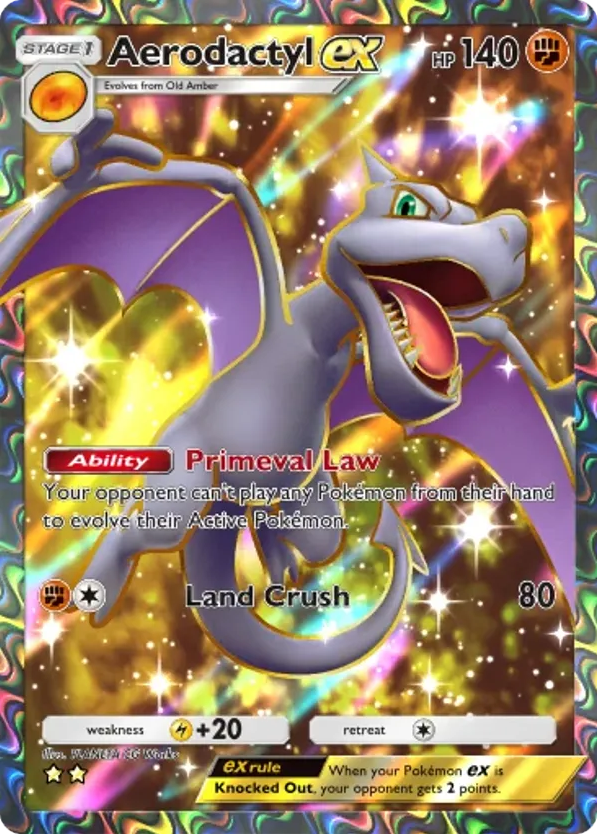Aerodactyl ex card front