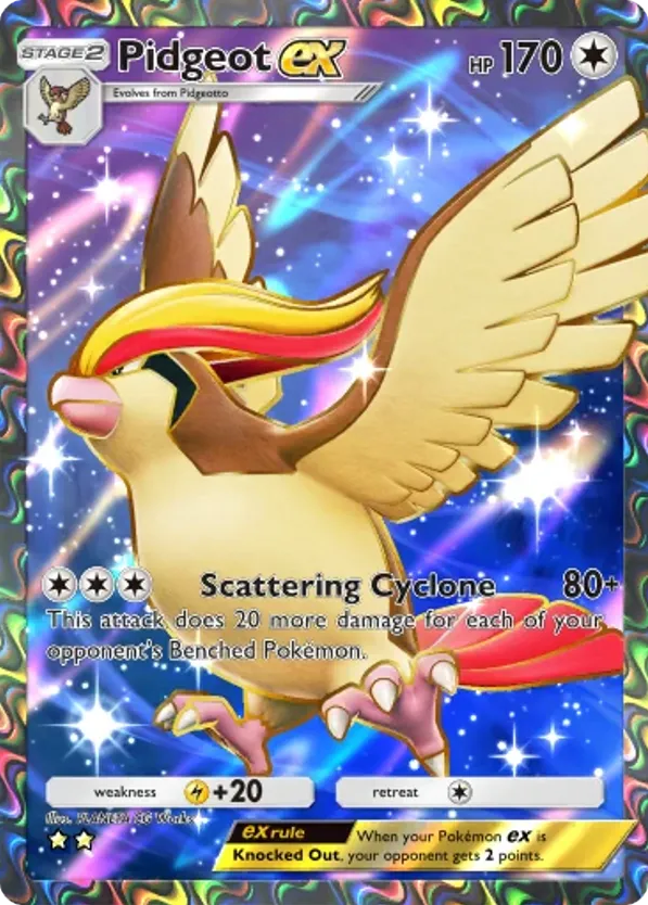 Pidgeot ex card front