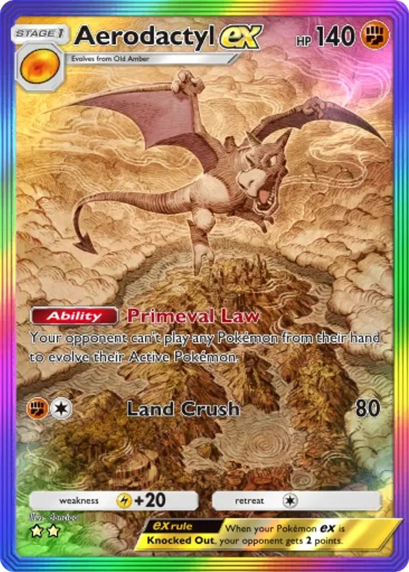 Aerodactyl ex card front