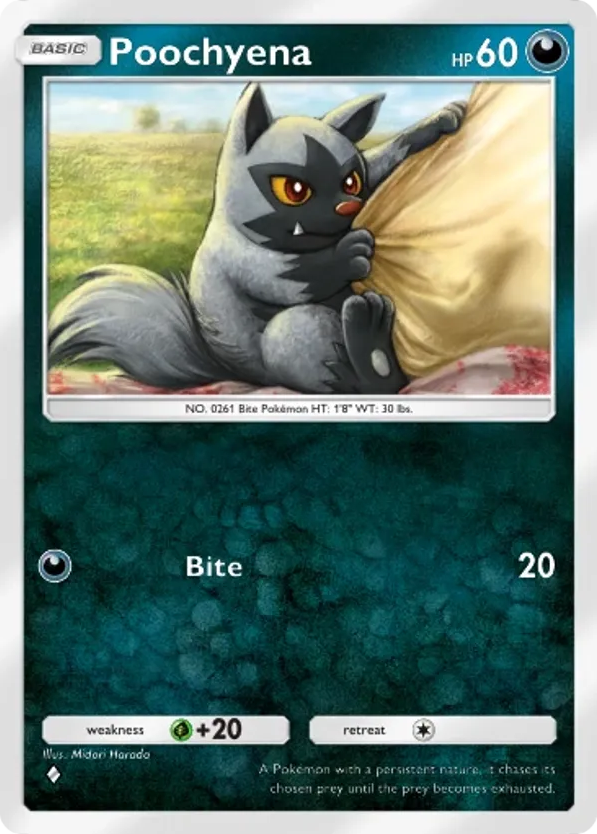 Poochyena card front
