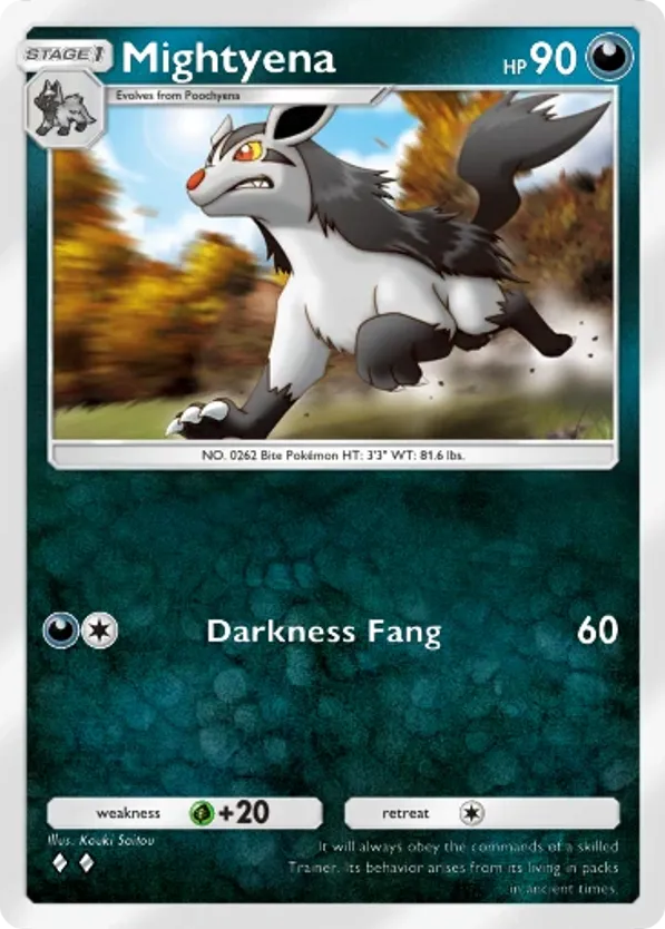 Mightyena card front