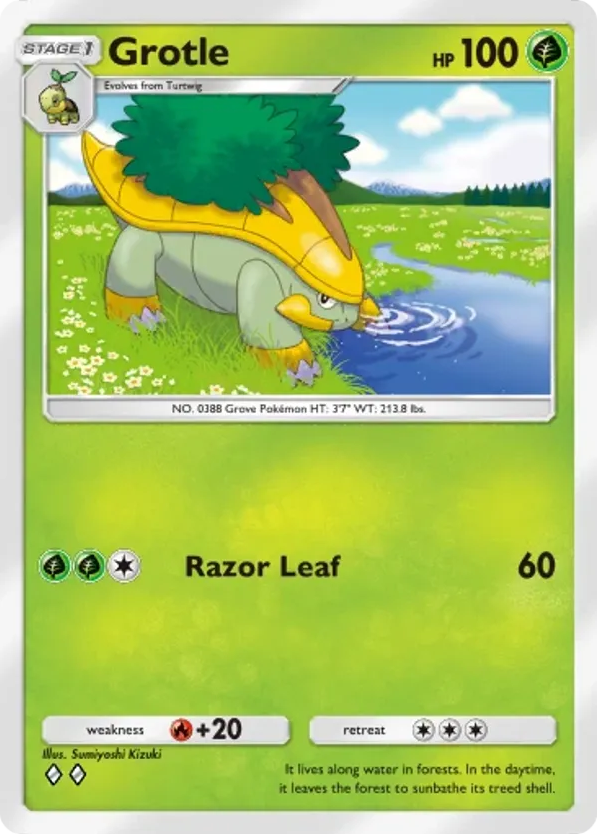 Grotle card front