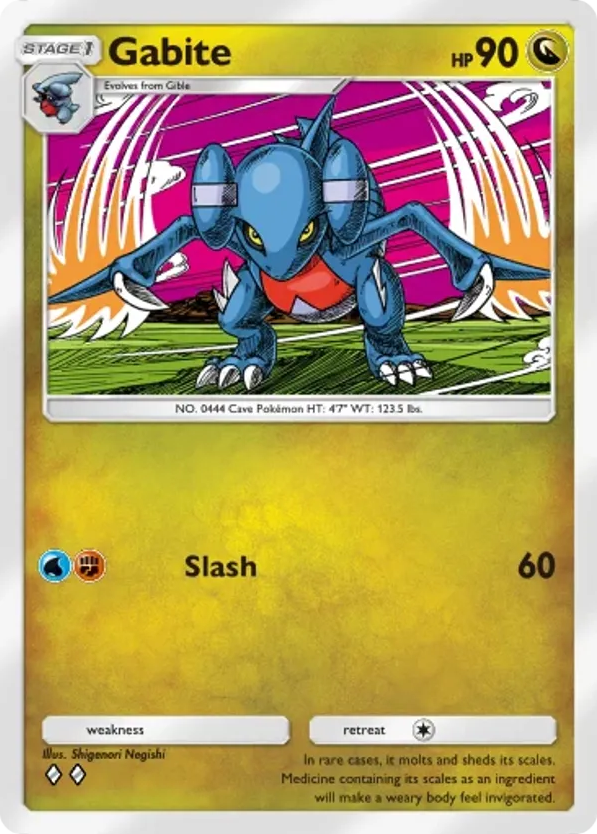 Gabite card front