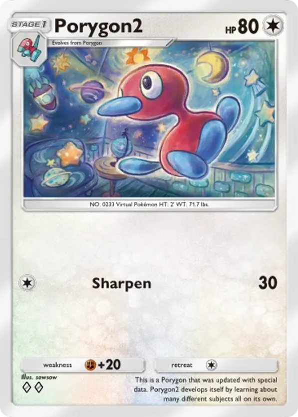 Porygon2 card front