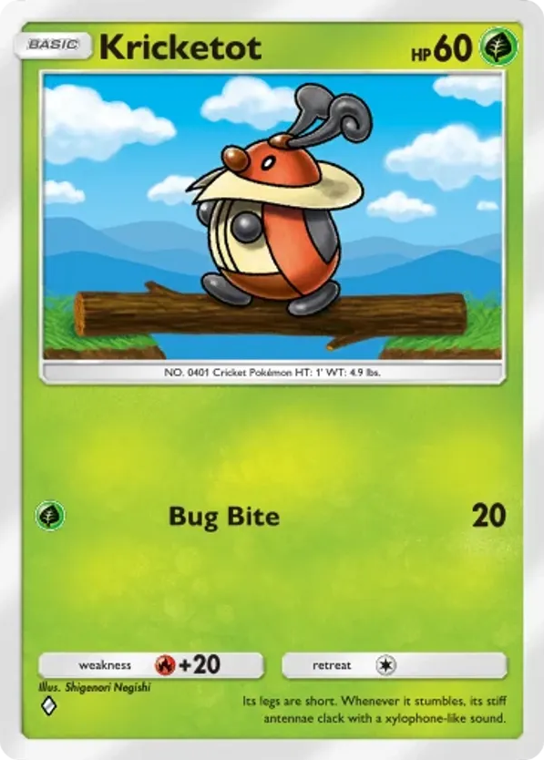 Kricketot card front