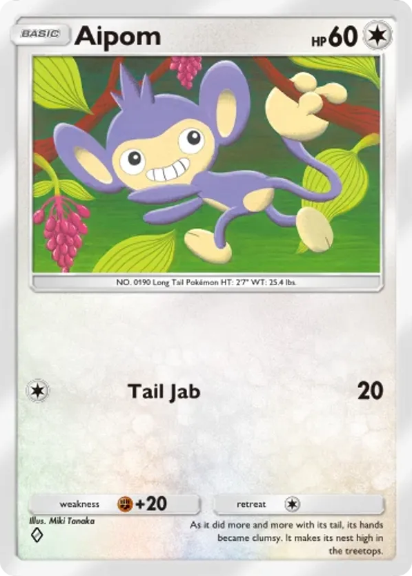 Aipom card front