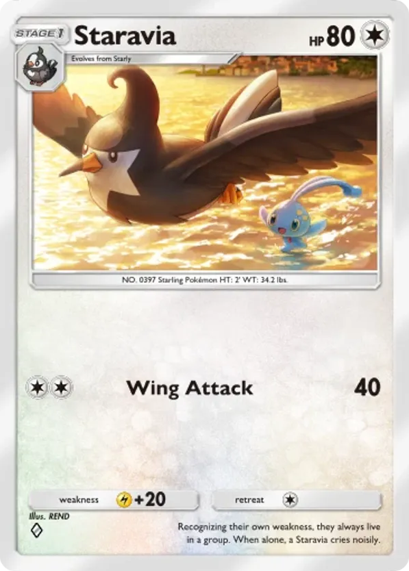 Staravia card front