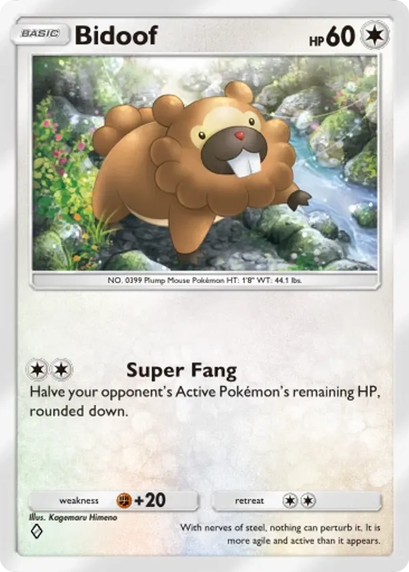Bidoof card front