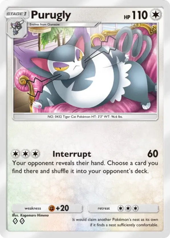 Purugly card front