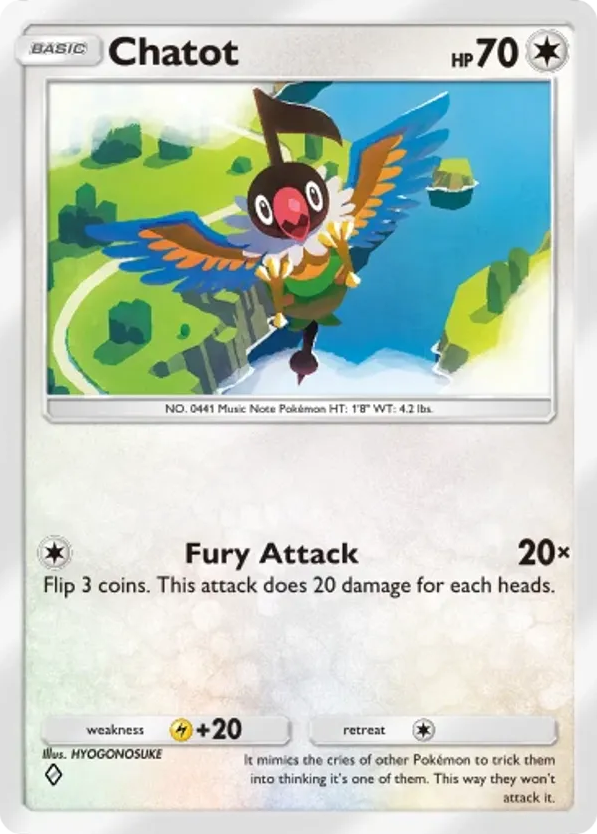Chatot card front