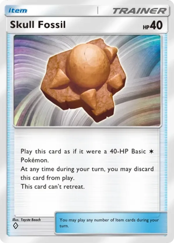 Skull Fossil card front