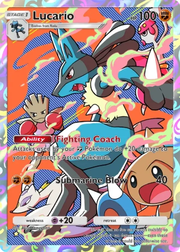 Lucario card front