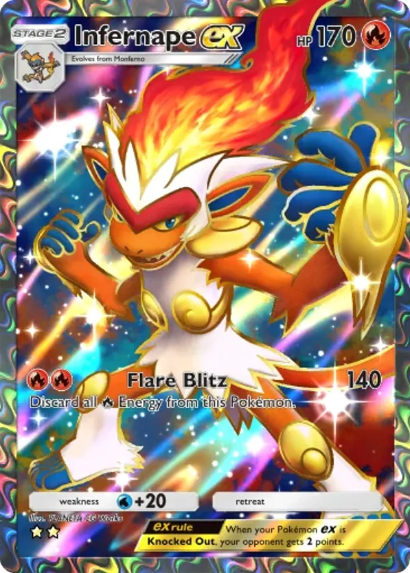 Infernape ex card front