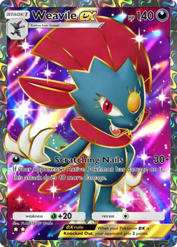 Weavile ex card front