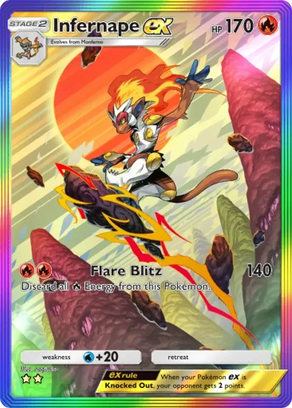 Infernape ex card front