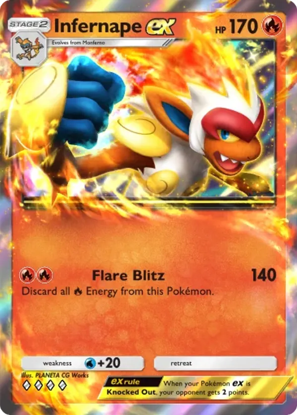 Infernape ex card front
