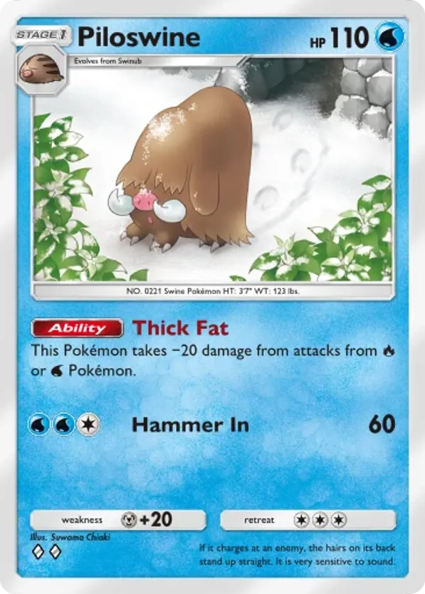 Piloswine card front
