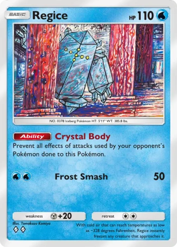 Regice card front