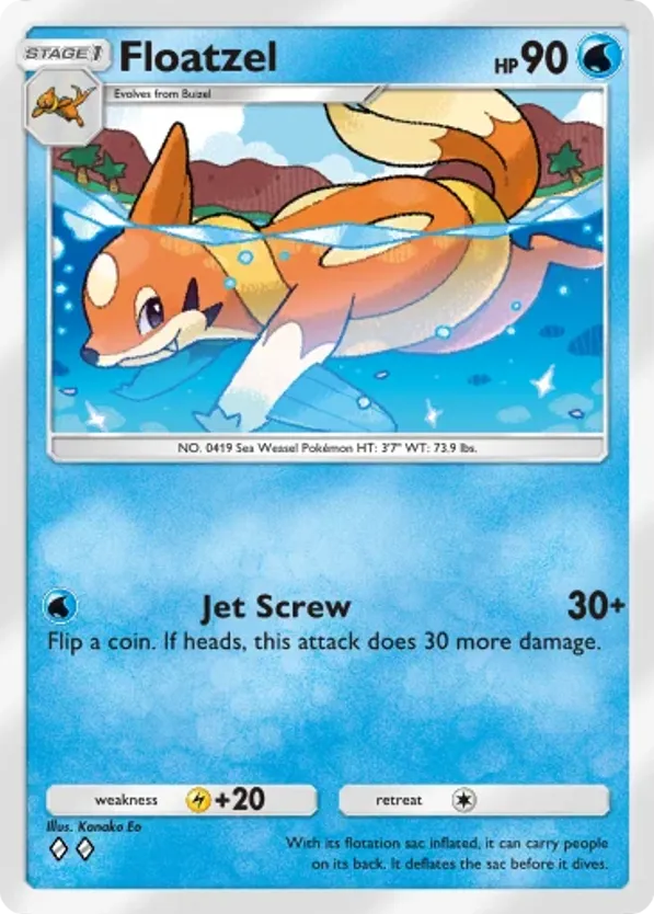 Floatzel card front