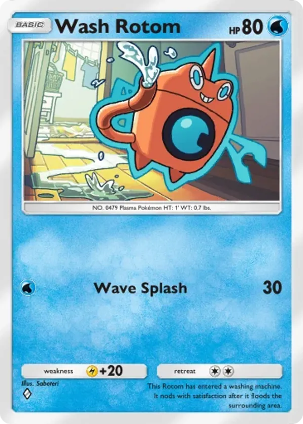 Wash Rotom card front