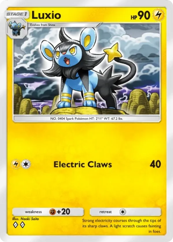 Luxio card front