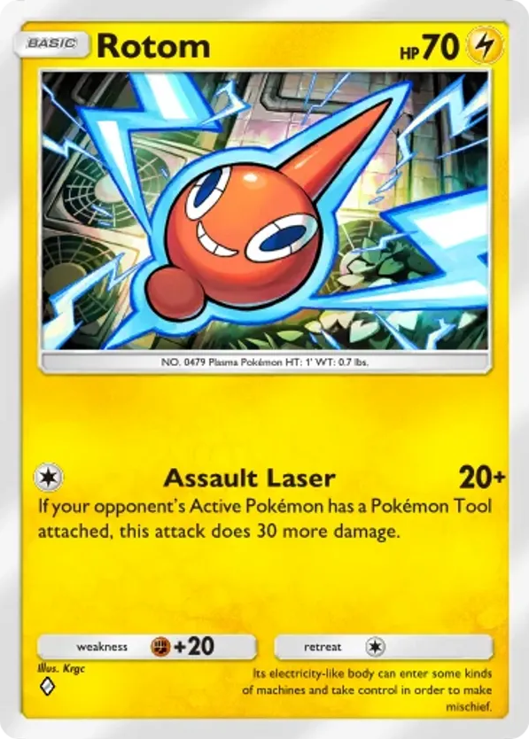 Rotom card front