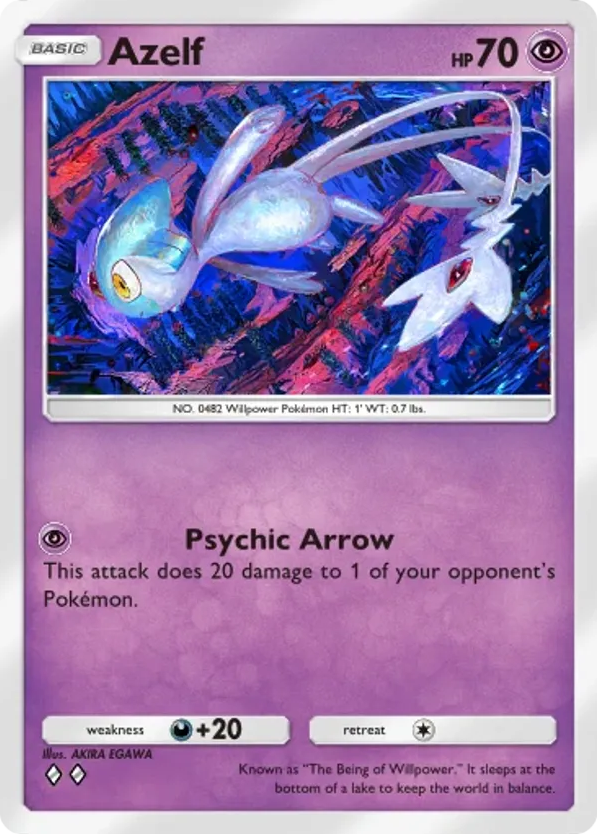 Azelf card front