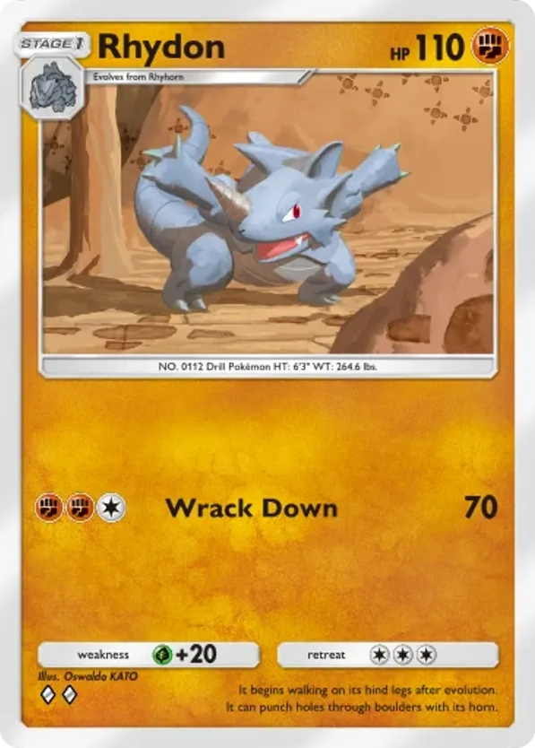 Rhydon card front