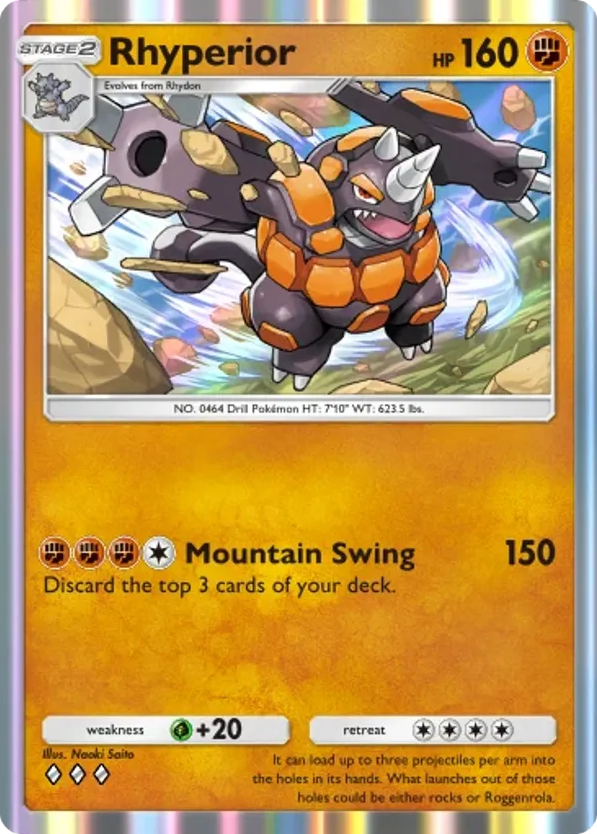 Rhyperior card front