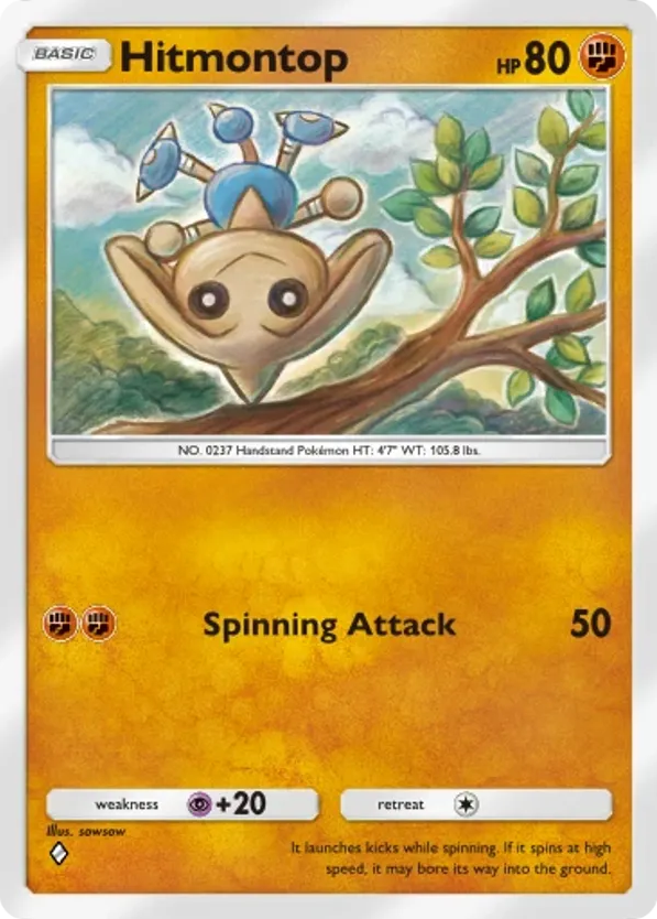 Hitmontop card front
