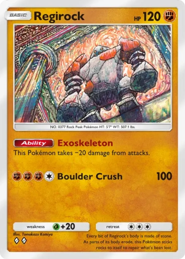 Regirock card front