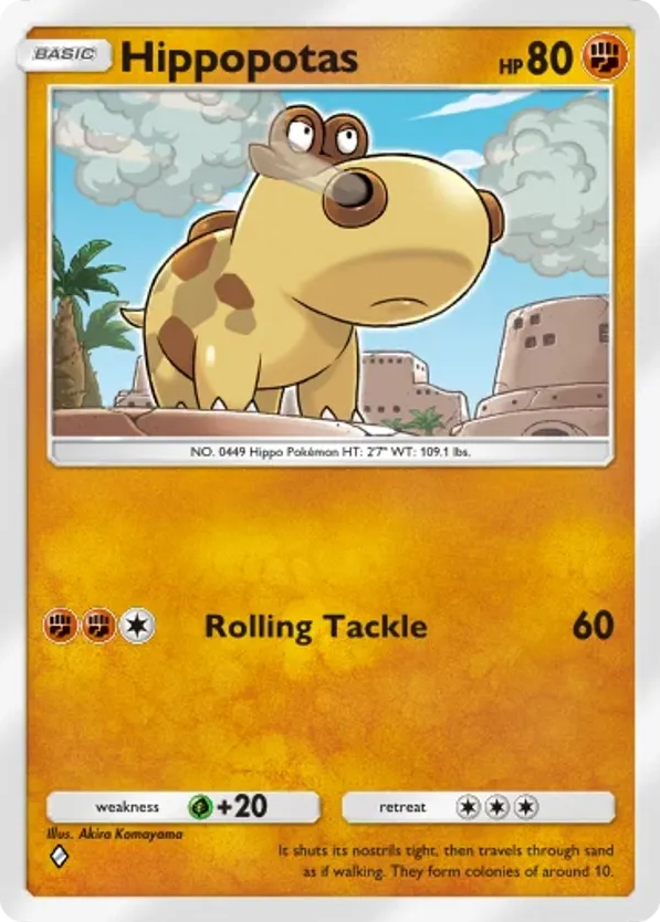 Hippopotas card front