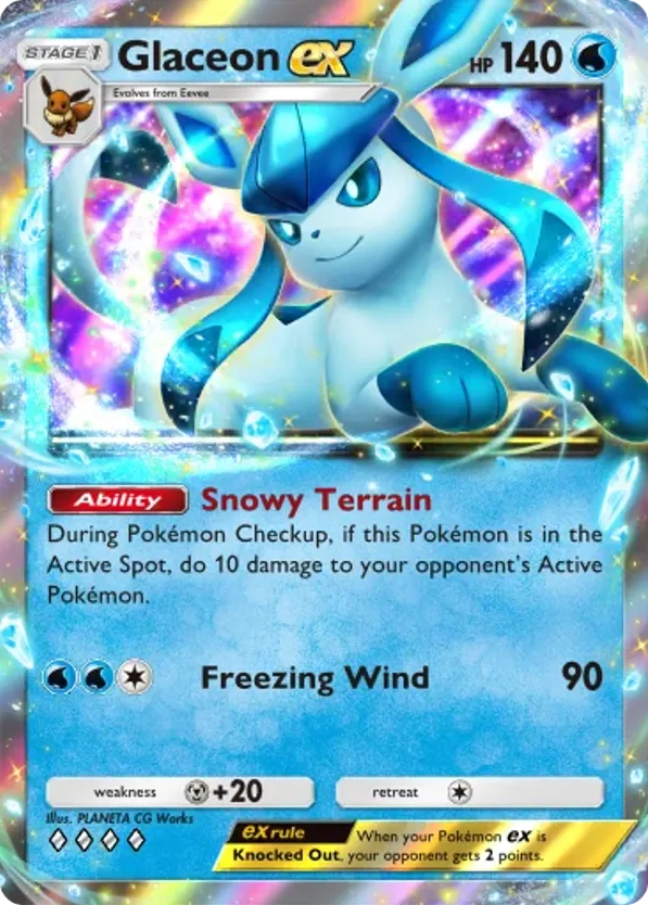 Glaceon ex card front