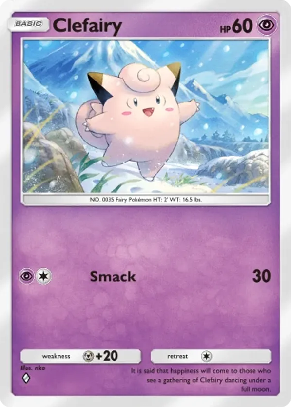 Clefairy card front